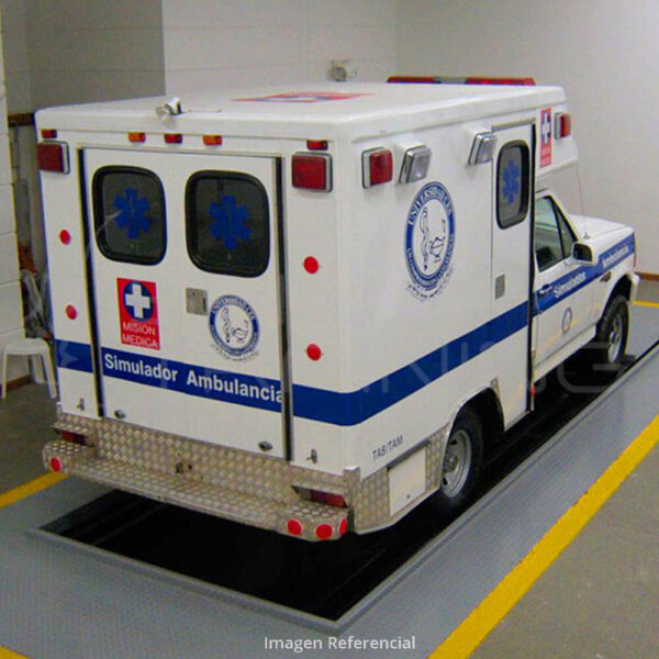 Ambulancia simulada y equipada para fines educacionales con movimiento - Imagen 1