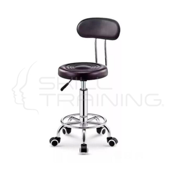 Piso - Taburete Giratorio con Ruedas Base Cromada - Imagen 1