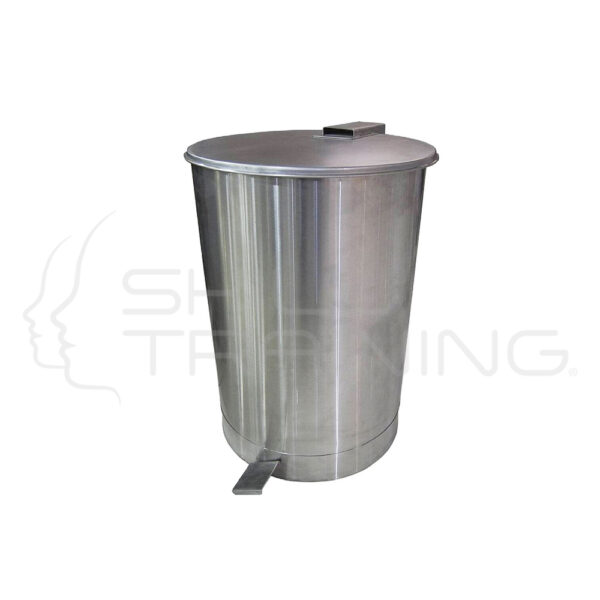 Basurero acero inoxidable redondo de tapa y pedal 60 litros - Imagen 1