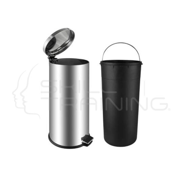 Basurero de Metal 30 Ls Gris - Imagen 1