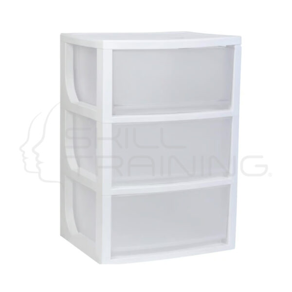 Cajonera 3 Cajón Modular 39x71x46 cm Blanco/transparente - Imagen 1