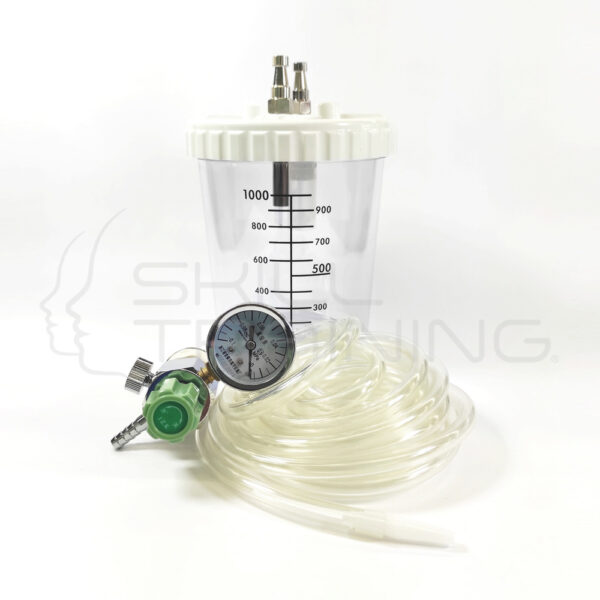 Unidad de succión médica con regulador de vacío (sin frasco) + frasco de 1 L - Imagen 1